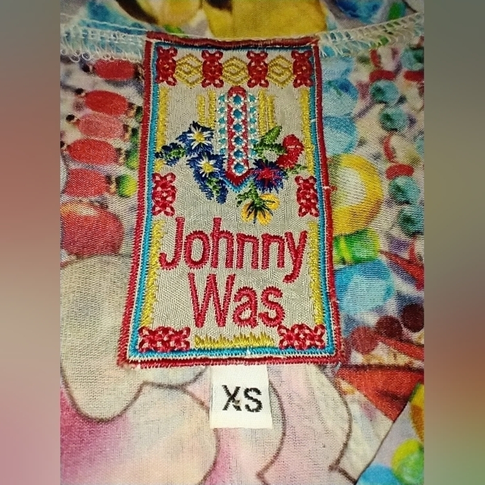 JOHNNY WAS FLORAL RAYON BLOUSE - Picture 3 of 10